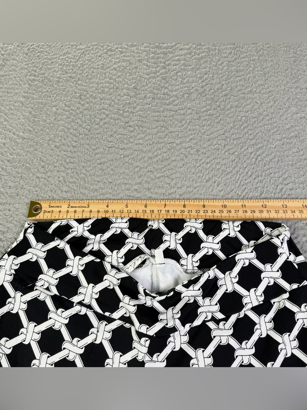 Lulu B Pants Womens Small Black White Rope Print Active Pull On Straight Preppy - Picture 3 of 9